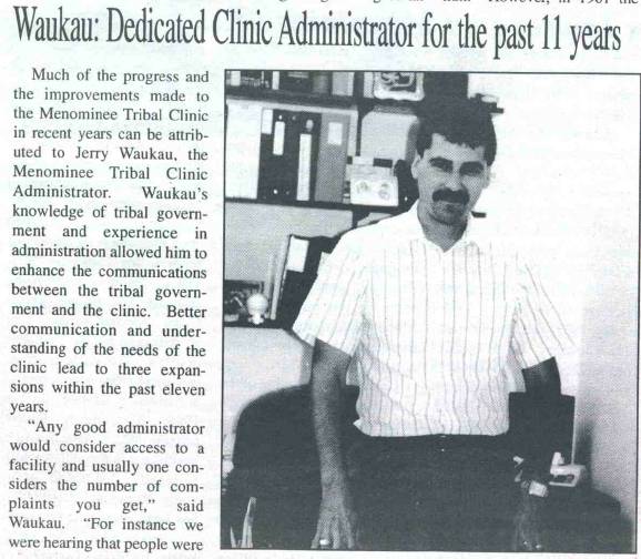 Jerry Waukau Dedicated as Clinic Administrator for 11 years